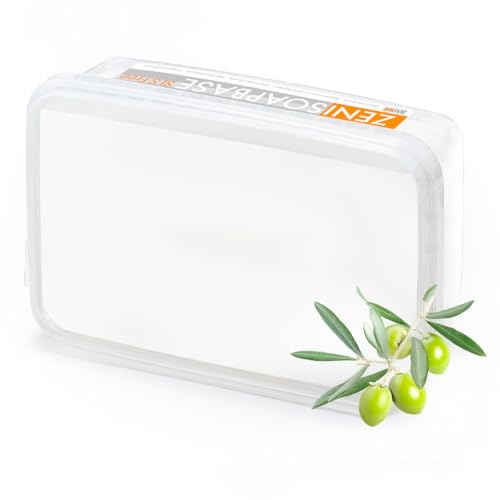 Base de jabón de glicerina blanca con aceite de oliva. Para hacer jabones artesanales