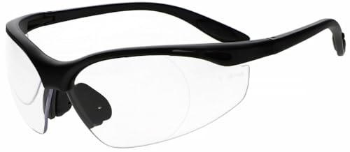Phillips Safety Reading Glasses in Black Frame with Clear Lens (Black, 1.50)