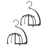 [alldeblue]ウィッグハンガー 2個入り 組み立て簡単 4パーツ 軽量型崩れ防止 ロング ショート対応 旅行や出張にも便利 (ブラック)