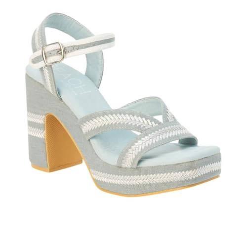 Image of BEACH by Matisse Womens Adelaide Platform Block Ankle Strap Casual Sandals Casual High Heel 3 inch & Up