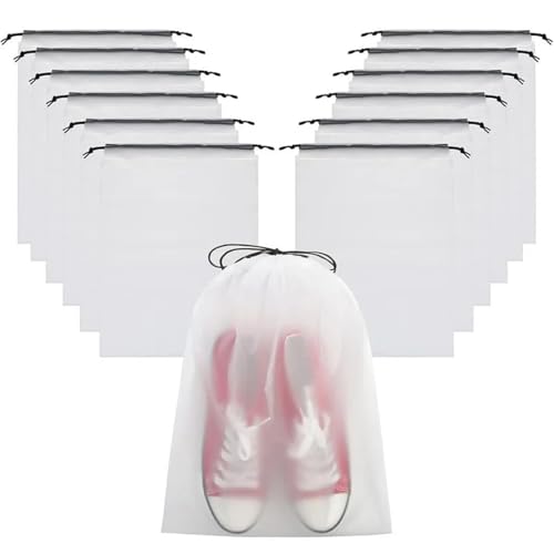 Bolsas con cordón impermeables para calzado y artículos diversos, organizador transparente
