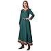 Teyujosem Women's Medieval Viking Dress Renaissance Peasant Linen Underdress(Z3784GN,M)