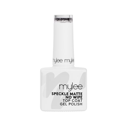 Mylee Smalto Gel Semipermanente 10ml [Matte No-Wipe Speckle Top Coat] - UV/LED Nail Art Manicure Pedicure, Lunga Durata, per Uso Professionale e Domestico - Vegan & Cruelty Free