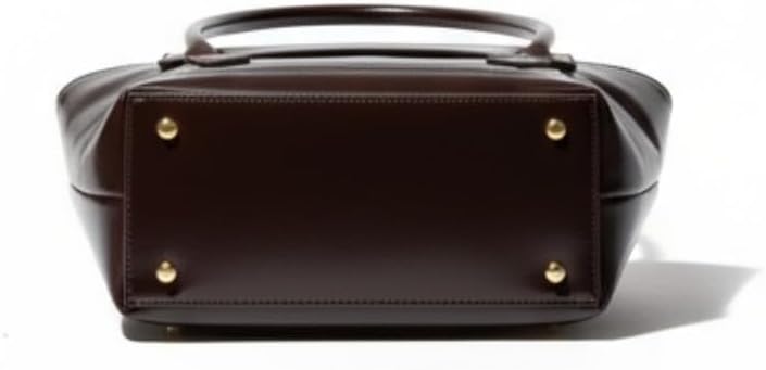 Classic Leather Tote Handbag, Professional Business Shoulder Bag with Double Handle, Premium Structured Design