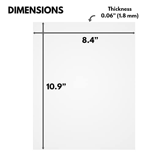 Icona Bay 8.5X11 Letter Size Heat-Strengthened Glass Replacement (8.5 X 11, 2 Pk), Replacement Glass For 8.5 By 11 Document Certificate License Diploma Picture Frames, Semi-Tempered Glass Cover Sheet #TOP1