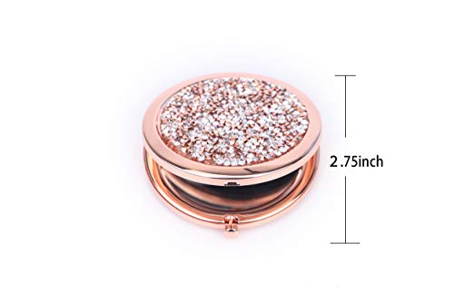 BangBangSing Magnifying Compact Cosmetic Mirror 2.75 Inch Round Handheld Travel Pocket Makeup Mirror