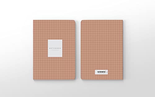 Image of Factor Notes 100 GSM A5 Notebook: Plain | 144 Pages (Peach Grid)