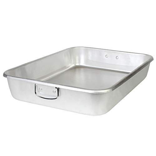 Thunder Group 18 x 24 x 4.5 Inch, Cover Double Roaster, 18 in, Silver (ALRP9605)