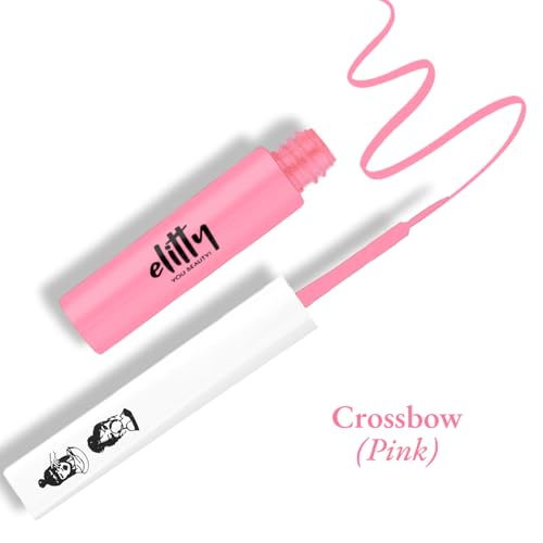 Image of Elitty Waterproof Eyeliner - 4g Pink Colour With Intense Matte Finish | Smudge Proof, Long Lasting Liquid Liner For Eye Makeup | Quick Drying Formula With Fine Tip For Smooth, Precise Application