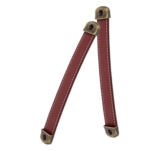 SEWOART 2 Piezas Tiradores de PU para Muebles Vintage de Asas de Marrón para Puertas de Armario Cómoda y Maletero Manetas Ergonómicas para Cocina y Dormitorio