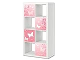 Die Aufkleber sind optimal für den EXPEDIT / KALLAX Einsatz mit Tür sowie für den EXPEDIT / KALLAX Einsatz mit zwei Schubladen geeignet