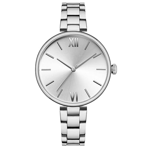 Montre ultra-mince pour filles cadran 30mm en acier inoxydable quartz