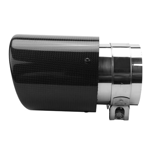 Tuyau d'échappement universel en carbone brillant 80mm entrée 101mm sortie