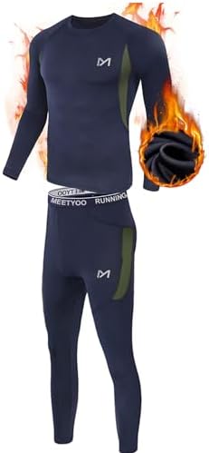 MEETYOO Men’s Thermal Underwear Set, Wicking Long Johns Quick Dry...
