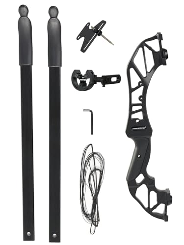 TOPARCHERY Archery Takedown Recurve Bow Hunting Long Bow Alloy Riser for Outdoor Shooting Training- Right Hand - Draw Weight 30lbs 40lbs - with Arrow Sight, Arrow Brush (Black-40lb) - Thumbnail 5