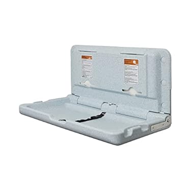 AMAZON - ECR4Kids Horizontal Wall-Mounted Baby Changing Station, Wall-Mounted, Blue/Grey Speckled