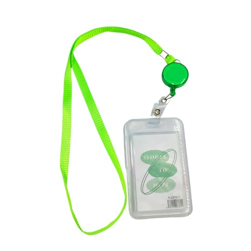Crachás com Suporte para Cordão e Clip, Capacidade para 2 Cartões, Cores Sortidas