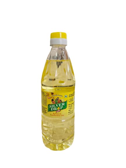 Image of Silver Drop Refined Sunflower Oil 100% Natural, Pure for Cooking and Frying | Healthiest Cooking Oil | Edible Cooking Oil (500 ML)