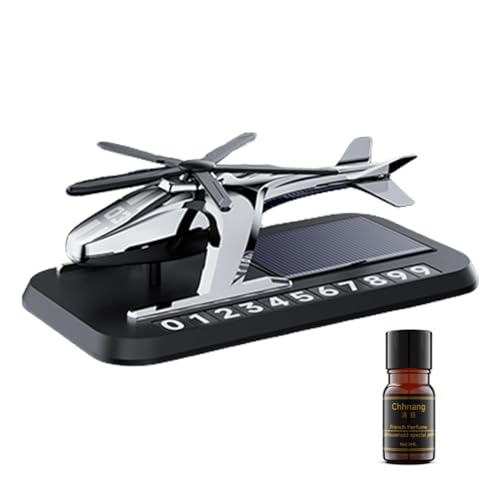 Teksome Difusor solar de fragancia para aromaterapia, difusor de fragancia de helicóptero para coche, difusor de perfume de coche con energía solar para mujer