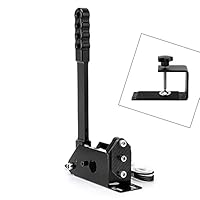 aikeec 64Bit USB Handbremse für PC, Einstellbare SIM Rennspiele PC Handbrake mit Hoher Präzision und Linearität für LO GITECH G25 G27 G29 G920 G923 Thrust Master T300, Schwarz+Klemme