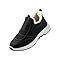 Gefütterte Sneaker Damen, Unisex Winterschuhe Herren, Warm Sportschuhe Bequem Laufschuhe Leicht Winter Damensnesker Wasserdicht, rutschfest Flauschigen Winterstiefel