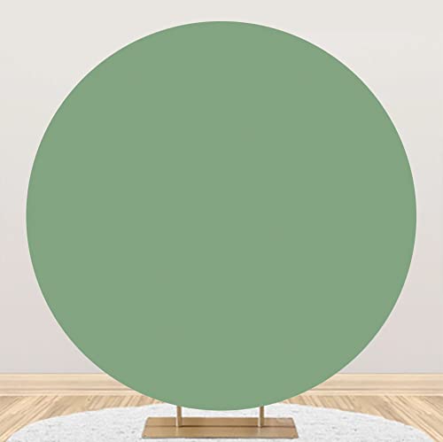 Dashan Green Round Backdrop Cover For 6Ft Polyester Photography Circle Solid Green Round Backdrop Stand For Party Birthday Photo Gender Reveal Product Decor Baby Shower Kids Portrait Studio Props #TOP1