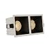 Aisilan Dimmable 2-Head LED Recessed Lighting with CREE COB for Living Spaces, 2×7W 3x6In Rectangle Canless Ceiling Spotlight with Honeycomb Mesh