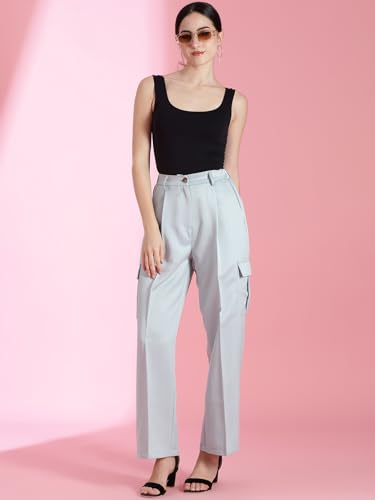 Image of KOTTY Women's High Rise Relaxed || Straight || Joggers Fit Cargo's for Pants || Trousers
