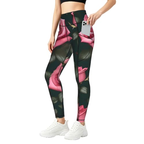 Leggings de calavera rosa para mujer y conjunto de entrenamiento diario