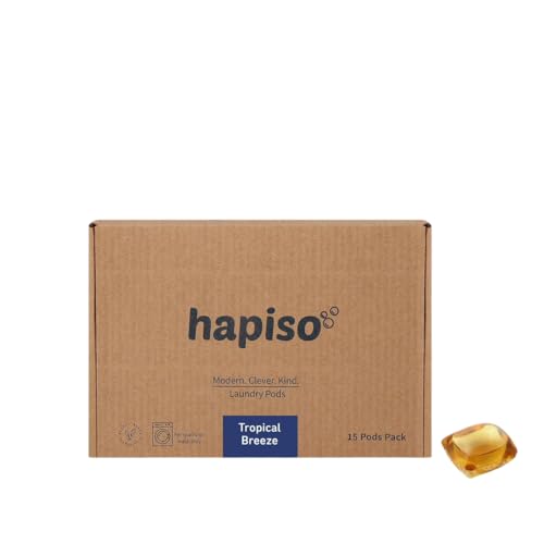 Image of Tropical Breeze Laundry Pods Liquid Detergent | 5-in-1 Pods, Detergent Pods for Washing Machine | Front & Top Load | Tough on Stains & Odour | 15 Eco-Friendly Washing Pods