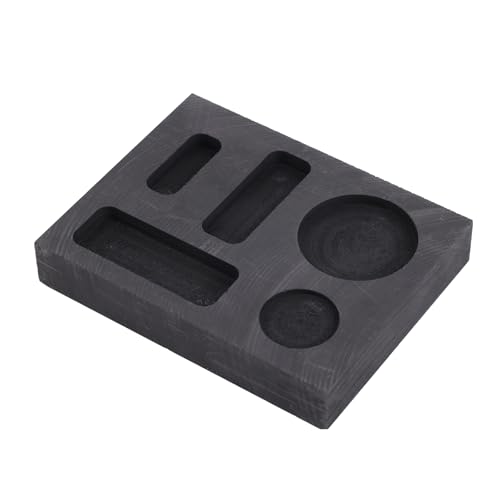 5-in-1 Graphite Ingot Mold High Temperature Casting Mold Crucible Tool for Melting Casting Smelting Gold Silver Copper Aluminum Brass & Zinc Metal for DIY Jewelry Making Melting