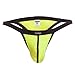 Produktbild WOJOER Beun Stripe G-String, Beach and Underwear Stretch Bulg Thong eng anliegend, Natürlicher Push-Up für den Mann, Designer Clubwear vom Innovations-Label, Made IN Germany (Neongelb, L)