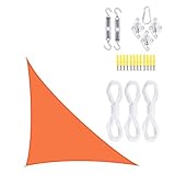 SLDAGe Toldo Vela de Sombra Impermeable Triangular Naranja,3x4x5m