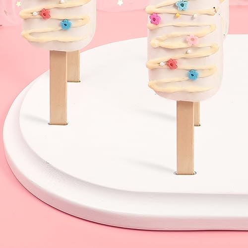 Webake Cakesicle Stand Display Popsicle Sticks Holder 12 Count Wooden Stand Holder for Dessert Table of Wedding Shower Birthday Party