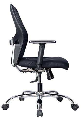 Image of ErgoLab Marvel Office Chair | 3 Year Warranty | Mid Back Ergonomic Mesh Chair for Office Work at Home | Single Lock Mechanism, 1D Armrests | Computer Chair, Revolving Chair with Heavy Chrome Base