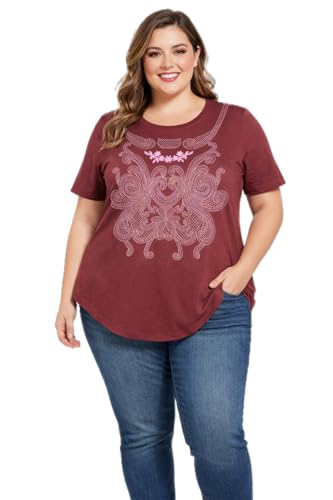Image of In Love Women's Graphic Printed Cotton Plus Size Longline T-Shirt | Cotton fabric - soft longline T-shirt with easy plus-size fit