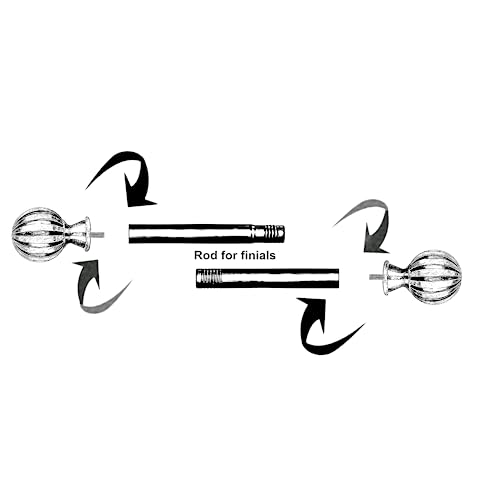 Yafa Home Fashion Adjustable Curtain Rod For Windows, 3/4 Inch Pole Single Curtain Rod With Ball Finials, All Hardware Included. thumb #4