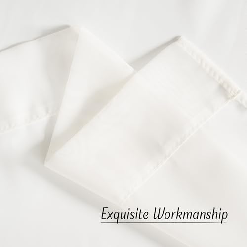 Image of NICETOWN Natural Voile Sheer Bedroom Curtains 84 Inches Long, Grommet Airy & Lightweight Window Treatments Light Filtering for Living Room /Bedroom,W54 x L84, Set of 2