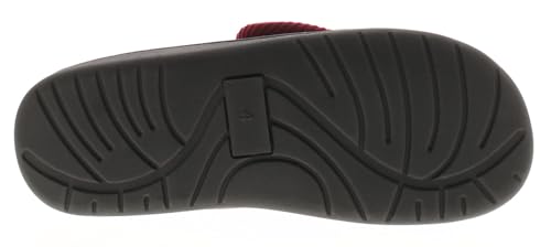 Dr Keller Wide Fit Women's Slippers - Slip-On Diabetic Slippers Women Boasting Warmth & Comfort With Touch Close Fastening, Fur Lining & Cushioned Insole Burgundy 4 Uk - 5