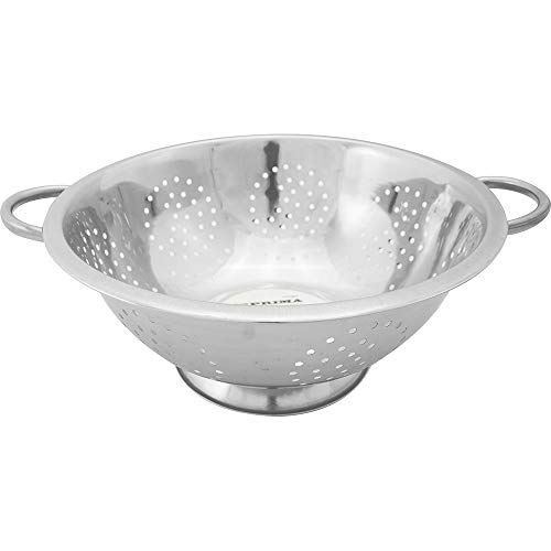 28Cm Stainless Steel Deep Colander - Cooking Utensil | for Kitchen Use, Lightweight Strainer | Food Sieve | Cooking, Baking, Food Straining Pot | Household