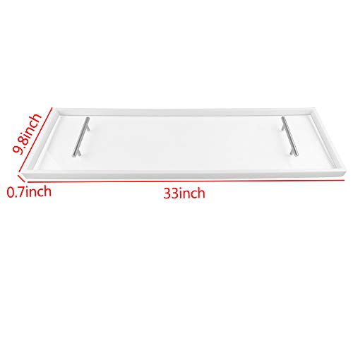 Zxmoto Clear Bathtub Caddy Tray 33 Inch Acrylic Bathtub Tray Caddy Tray With Stainless Steel Handles #TOP2