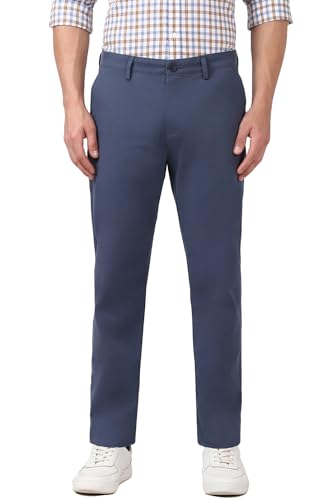 Image of Peter England Men's Slim Fit Mid Rise Super Premium Wrinkle Free Casual Trouser Chinos