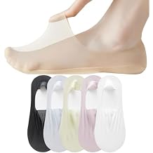 Ice Silk Invisible Boat Socks,Breathable Ankle Thin No Show Socks for Women Non Slip h 5PCS