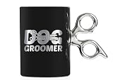 Onebttl Dog Groomer Gifts for Men Women, 13.5oz/400ml Novelty Coffee Mug with Scissors Handle for Birthday Christmas Gifts