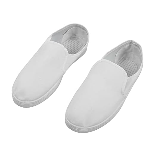 WINH PVC Safety Shoes, Super Soft Non Slip Static Proof Work Shoes Comfortable High Elastic Clear Texture for Dust Free Workshop (37)