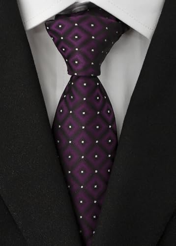 Image of Men's Necktie Classic Silk Tie Woven Jacquard Neck Ties 9 PCS