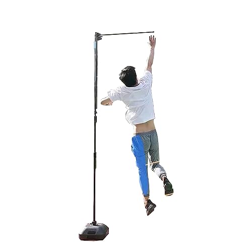 Entrenador vertical independiente, altura ajustable con base estable, medidor de potencia de salto para gimnasio en casa, incluye campana pequeña