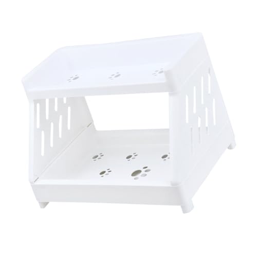 WEKADRIN Doppelstöckiges Kosmetik Aufbewahrungsregal Kunststoff Platzsparendes Make up Organizer Für Badezimmer Und Schreibtisch Mit Stabilem Gestell