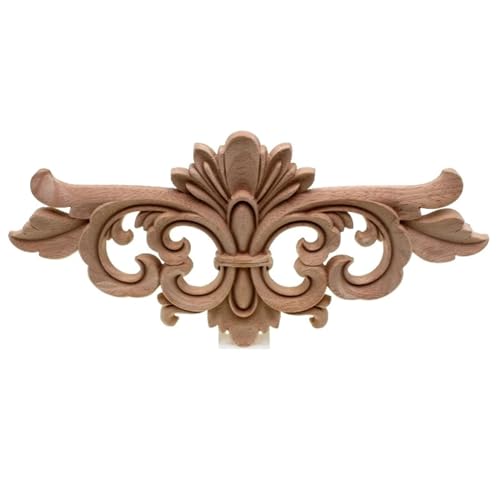 Apliques de adorno flores talladas en madera noble para ebanistería tradicional 4