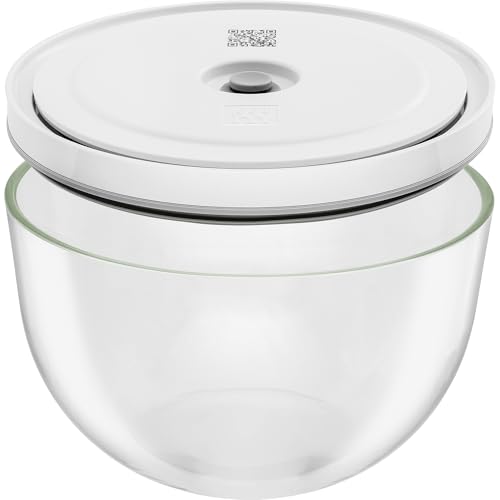Image of ZWILLING Fresh & Save BOWLS Vacuum Glass Bowl, Medium, Airtight Food Storage Container for Meal Prep, Leftovers and Mixing, BPA-Free, Dishwasher Safe